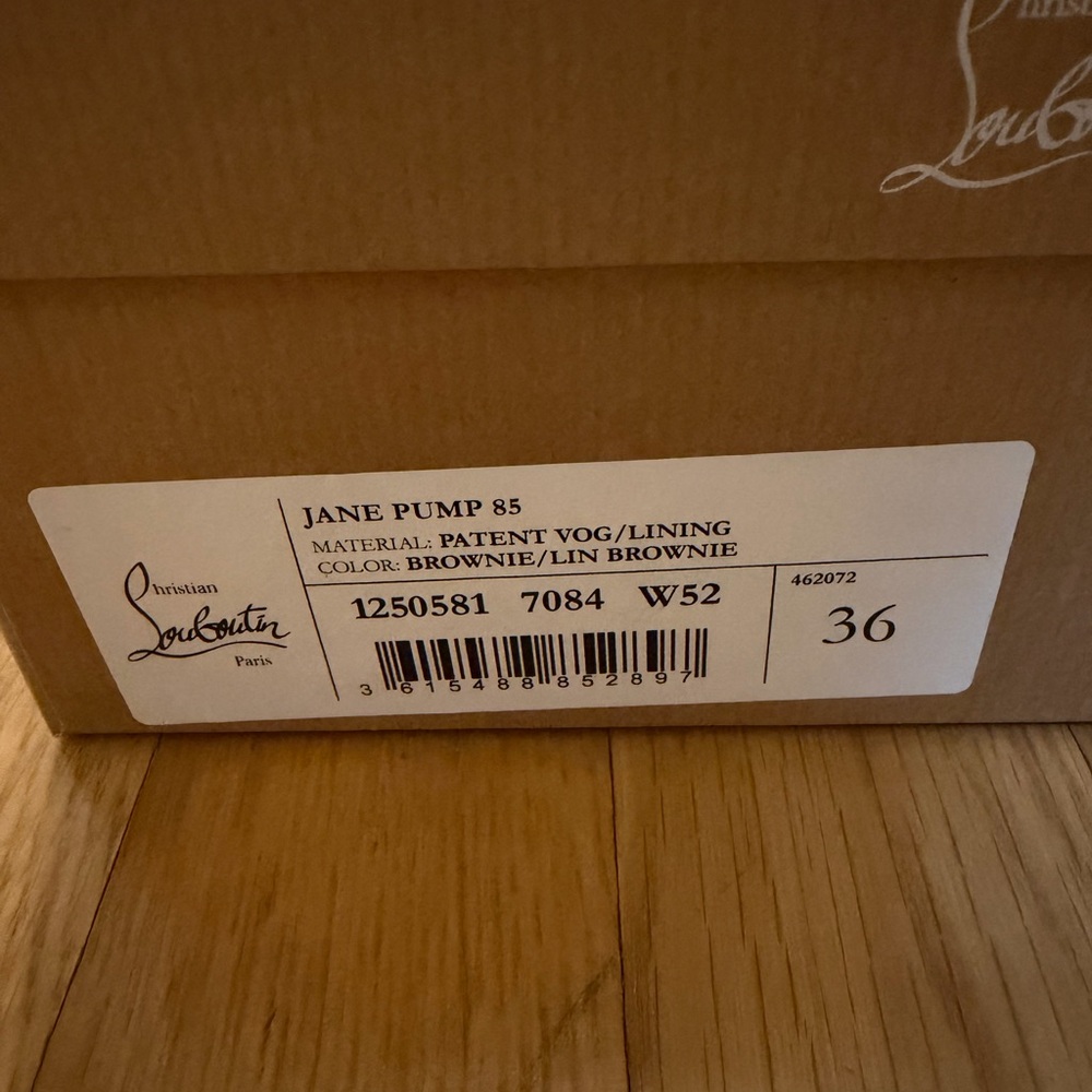 Christian Louboutin Jane Pump 85 Burgundy Patent Leather Heels - Picture 4 of 5